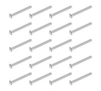 PATIKIL Button Head Socket Cap Screws, 20 PCS #6-32 UNC x 1-1/4 Inch 304 Stainless Steel Hex Drive Fully Thread Machine Bolts Screw for Furniture Water Pump Light Fixture, Silver