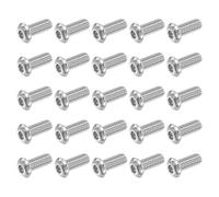 PATIKIL Button Head Socket Cap Screws, 25 PCS 1/4-20 UNC x 5/8 Inch 304 Stainless Steel Hex Drive Fully Thread Machine Bolts Screw for Furniture Water Pump Light Fixture, Silver