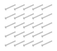 PATIKIL Button Head Socket Cap Screws, 25 PCS #10-32 UNF x 1-3/4 Inch 304 Stainless Steel Hex Drive Fully Thread Machine Bolts Screw for Furniture Water Pump Light Fixture, Silver