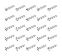 PATIKIL Button Head Socket Cap Screws, 25 PCS #10-32 UNF x 7/8 Inch 304 Stainless Steel Hex Drive Fully Thread Machine Bolts Screw for Furniture Water Pump Light Fixture, Silver