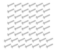 PATIKIL Button Head Socket Cap Screws, 60 PCS #8-32 UNC x 3/4 Inch 304 Stainless Steel Hex Drive Fully Thread Machine Bolts Screw for Furniture Water Pump Light Fixture, Silver