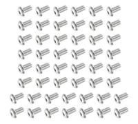PATIKIL Button Head Socket Cap Screws, 60 PCS #8-32 UNC x 5/16 Inch 304 Stainless Steel Hex Drive Fully Thread Machine Bolts Screw for Furniture Water Pump Light Fixture, Silver