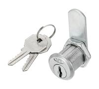 PATIKIL Cabinet Cam Lock with Key, 13/16"(20mm) Cylinder Fits on 1/2" Max Panel Thickness Zinc Alloy Chrome Drawer Locks No.10 Cam Keyed Alike for Doors Drawer Lock