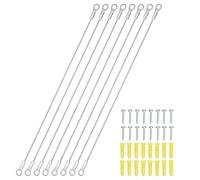 PATIKIL Cabinet Door Restraint 20cm, 8 Pack Stainless Steel Hinge Limiter Cable Opening Angle Protector 1.5mm Dia with Mounting Screws for Limiting Chest Cupboard Door Swing