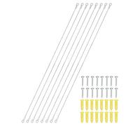 PATIKIL Cabinet Door Restraint 50cm, 8 Pack Stainless Steel Hinge Limiter Cable Opening Angle Protector 2mm Dia with Mounting Screws for Limiting Chest Cupboard Door Swing