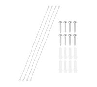 PATIKIL Cabinet Door Restraint Kit 1.5mm x 100cm, 4 Pack Stainless Steel Flexible Braided Cable Door Hinge Limiter for Limiting Chest Cupboard Door Opening Angle Swing
