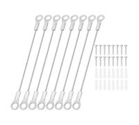 PATIKIL Cabinet Door Restraint Kit 1.5mm x 10cm, 8 Pack Stainless Steel Flexible Braided Cable Door Hinge Limiter for Limiting Chest Cupboard Door Opening Angle Swing