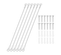 PATIKIL Cabinet Door Restraint Kit 1.5mm x 20cm, 6 Pack Stainless Steel Flexible Braided Cable Door Hinge Limiter for Limiting Chest Cupboard Door Opening Angle Swing