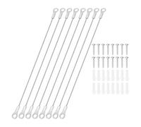 PATIKIL Cabinet Door Restraint Kit 1.5mm x 20cm, 8 Pack Stainless Steel Flexible Braided Cable Door Hinge Limiter for Limiting Chest Cupboard Door Opening Angle Swing