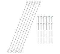 PATIKIL Cabinet Door Restraint Kit 1.5mm x 30cm, 6 Pack Stainless Steel Flexible Braided Cable Door Hinge Limiter for Limiting Chest Cupboard Door Opening Angle Swing