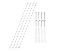 PATIKIL Cabinet Door Restraint Kit 1.5mm x 50cm, 4 Pack Stainless Steel Flexible Braided Cable Door Hinge Limiter for Limiting Chest Cupboard Door Opening Angle Swing
