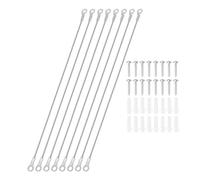 PATIKIL Cabinet Door Restraint Kit 2mm x 30cm, 8 Pack Stainless Steel Flexible Braided Cable Door Hinge Limiter for Limiting Chest Cupboard Door Opening Angle Swing