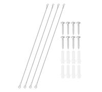 PATIKIL Cabinet Door Restraint Kit 2mm x 50cm, 4 Pack Stainless Steel Flexible Braided Cable Door Hinge Limiter for Limiting Chest Cupboard Door Opening Angle Swing