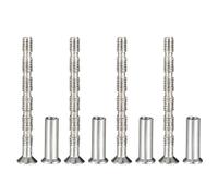 PATIKIL Cabinet Handle Screws M4x45, 4Pcs Break Away Screws Drawer Pull Screw Phillips Drive Flat Countersunk Head Bolts with Sleeve for Door Handle Lever