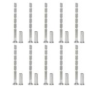 PATIKIL Cabinet Handle Screws M4x55, 10 Set Break Away Screws Drawer Pull Screw Phillips Drive Flat Countersunk Head Bolts with Sleeve for Door Handle Lever