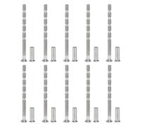 PATIKIL Cabinet Handle Screws M4x60, 10 Set Break Away Screws Drawer Pull Screw Phillips Drive Flat Countersunk Head Bolts with Sleeve for Door Handle Lever