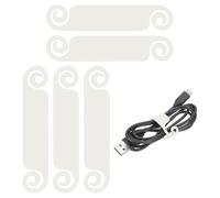 PATIKIL Cable Tags Flexible Cable Management Labels Cord Identification Tags, Wire Cord Markers for USB Computer Phone Charger Power - 20Pcs (White)
