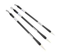 PATIKIL Calligraphy Brush, 3 Pack Watercolor Ink Painting Calligraphy Writing Brush Drawing Art Brush Aluminum Rod Handle for Beginner 3 Size Kit, White
