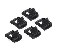 PATIKIL Cam Buckle, 5 Pack Metal Press Lock Fasteners 1.34" for 3/4" 19mm Tie Down Webbing Strap, Black