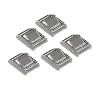 PATIKIL Cam Buckle, 5 Pack Metal Press Lock Fasteners 2.07" for 1" 25mm Tie Down Webbing Strap, Silver