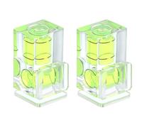 PATIKIL Camera Hot Shoe Cover Level, 2 Pcs 2 Axis Hot Shoe Bubble Spirit Level Standard Flashlight Protector Compatible for Nikon for Fujifilm for Pentax Universal DSLR/SLR Camera, Green