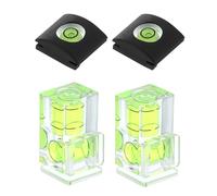 PATIKIL Camera Level Hot Shoe Cover Set, 2 Pcs 1 Axis Universal Level Hot Shoes Cover with 2 Pcs 2 Axis Bubble Level for Nikon for Fujifilm for Pentax