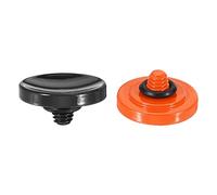 PATIKIL Camera Shutter Button, 2 Pack Soft Shutter Release Button Pure Copper Camera Button Concave, for Nikon for Fujifilm for Leica Black/Orange