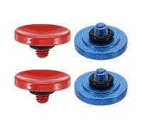 PATIKIL Camera Shutter Button, 2 Pack Soft Shutter Release Button Pure Copper Camera Button Concave Suitable for Nikon for Fujifilm for Leica DSLR/SLR Camera, Red Blue