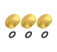 PATIKIL Camera Shutter Button, 3 Pack 10mm Convex Surface Shutter Release Buttons Pure Copper Camera Button for Nikon for Fujifilm for Leica DSLR/SLR, Gold