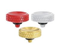 PATIKIL Camera Shutter Button, 3 Pack Soft Shutter Release Button Pure Copper Camera Button Carved, Red Silver Golden for Nikon for Fujifilm for Leica