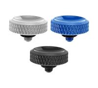 PATIKIL Camera Shutter Button, 3 Pack Soft Shutter Release Button Pure Copper Camera Button Carved Suitable for Nikon for Fujifilm for Leica DSLR/SLR Camera, Blue Black Silver