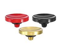 PATIKIL Camera Shutter Button, 3 Pack Soft Shutter Release Button Pure Copper Camera Button Concave, for Nikon for Fujifilm for Leica Red/Black/Golden
