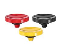PATIKIL Camera Shutter Button, 3 Pack Soft Shutter Release Button Pure Copper Camera Button Concave, for Nikon for Fujifilm for Leica Red/Black/Yellow
