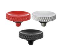 PATIKIL Camera Shutter Button, 3 Pack Soft Shutter Release Button Pure Copper Camera Button Knurled Suitable for Nikon for Fujifilm for Leica DSLR/SLR Camera, Red Silver Black