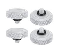 PATIKIL Camera Shutter Button, 4 Pack Soft Shutter Release Button Pure Copper Camera Button Carved suitable for Nikon for Fujifilm for Leica DSLR/SLR Camera, Silver