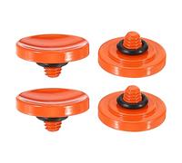 PATIKIL Camera Shutter Button, 4 Pack Soft Shutter Release Button Pure Copper Camera Button Concave suitable for Nikon for Fujifilm for Leica DSLR/SLR Camera, Orange
