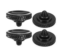 PATIKIL Camera Shutter Button, 4 Pack Soft Shutter Release Button Pure Copper Camera Button Knurled suitable for Nikon for Fujifilm for Leica DSLR/SLR Camera, Black