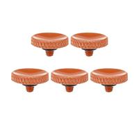 PATIKIL Camera Shutter Button, 5 Pack Soft Shutter Release Button Pure Copper Camera Button Knurled Suitable for Nikon for Fujifilm for Leica DSLR/SLR Camera, Orange