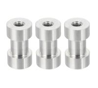 PATIKIL Camera Spigot Screws Converter 1/4" to 3/8" Female to Female, 3 Pack Tripod Screws Adapter Spigot Stud for Light Stand Hot Shoe Cold Shoe Adapter Ball Head Flash, Silver