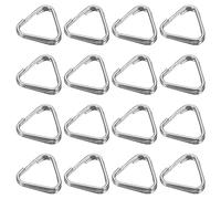 PATIKIL Camera Strap Lug Ring, 16 Pack Metal Triangle Split Ring Hook Adapter Universal for Camera Shoulder Strap, Silver