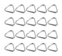 PATIKIL Camera Strap Lug Ring, 20 Pack Metal Triangle Split Ring Hook Adapter Universal for Camera Shoulder Strap, Silver