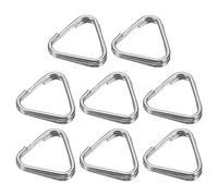 PATIKIL Camera Strap Lug Ring, 8 Pack Metal Triangle Split Ring Hook Adapter Universal for Camera Shoulder Strap, Silver