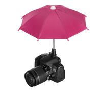 PATIKIL Camera Umbrella, 27cm Sunshade Camera Hot Shoe Umbrella Protector Waterproof Rain Cover Protector for Nikon, Rose Red