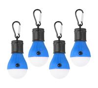PATIKIL Camping Lantern, 4 Packs LED Tent Lamp Lights Bulb Portable Hanging Battery Powered 3 Lighting Modes with Clip Hook for Backpacking Camping Hiking, Blue