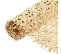 PATIKIL Cane Rattan Webbing Roll 24" x3.3Ft T-Shape Pre-Woven Open Mesh Cane Sheet Wooden