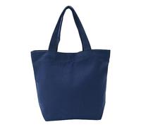 PATIKIL Canvas Tote Bag for Women, Small Canvas Bag with Handles Bulk Cotton Sturdy Reusable Mini Lunch Tote Bag Washable DIY for Personalized Crafts Vinyl Dye Gifts Lunch Bento, Dark Blue