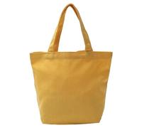 PATIKIL Canvas Tote Bag for Women, Small Canvas Bag with Handles Bulk Cotton Sturdy Reusable Mini Lunch Tote Bag Washable DIY for Personalized Crafts Vinyl Dye Gifts Lunch Bento, Yellow