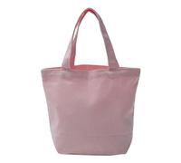 PATIKIL Canvas Tote Bag for Women, Small Canvas Bag with Handles Bulk Cotton Sturdy Reusable Mini Lunch Tote Bag Washable DIY for Personalized Crafts Vinyl Dye Gifts Lunch Bento, Pink