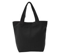 PATIKIL Canvas Tote Bag for Women, Small Canvas Bag with Handles Bulk Cotton Sturdy Reusable Mini Lunch Tote Bag Washable DIY for Personalized Crafts Vinyl Dye Gifts Lunch Bento, Black