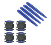 PATIKIL Car Door Handle Sticker, 8Pcs Carbon Fiber Anti-Scratches Vehicle Door Cup Protector Auto Door Handle Protective Film for Cars Trucks RV SUV, Blue
